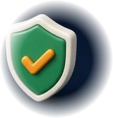Shield with a check